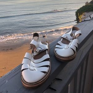 White sandals